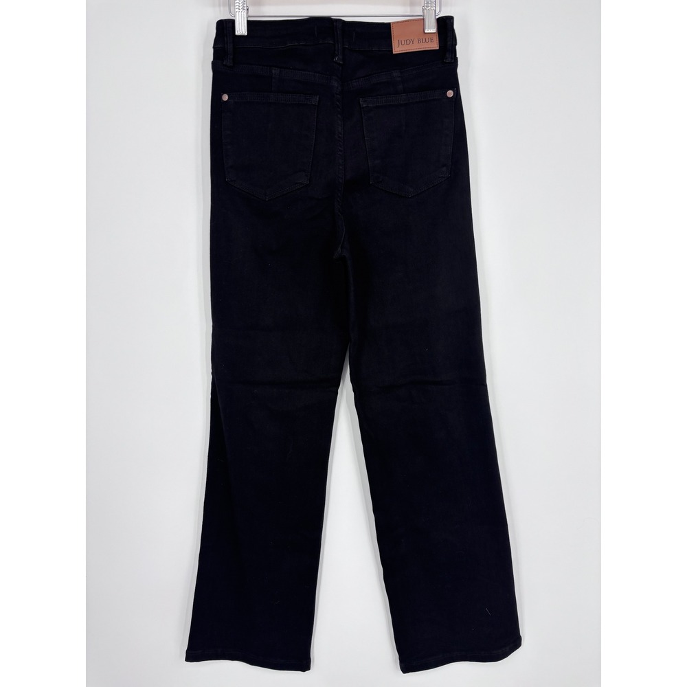 Judy Blue High Waist Tummy Control Straight Fit Jeans Womens 7/28 Black Stretch - Picture 6 of 10